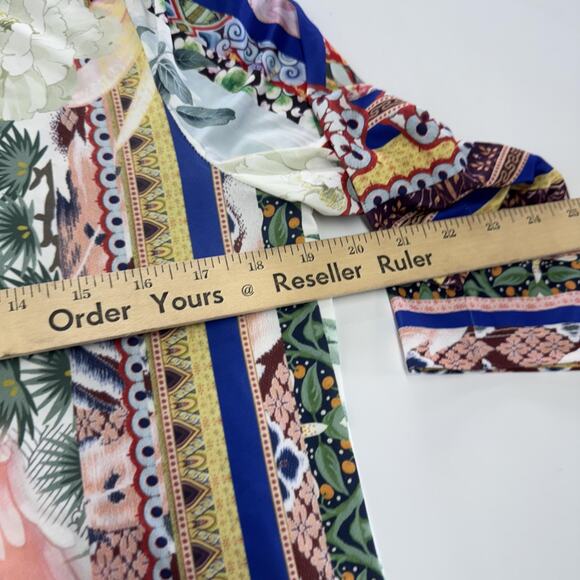 Boston Proper Dress Womens Large Boho Floral Abstract Boho Coastal Mini - Picture 9 of 9